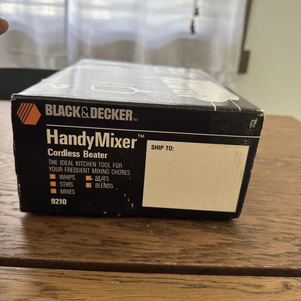 Black & Decker Handy Mixer Cordless Beater compact Wall Mount  New Open Box